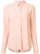 Mugler Patch Pocket Shirt, Women's, Size: 42, Pink/purple, Acetate/viscose