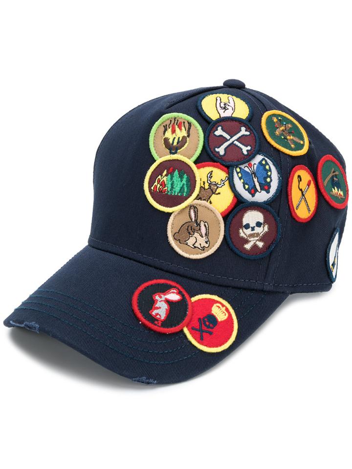 Dsquared2 Patched Baseball Cap - Blue