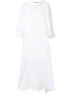 Balossa White Shirt Puff Sleeved Dress