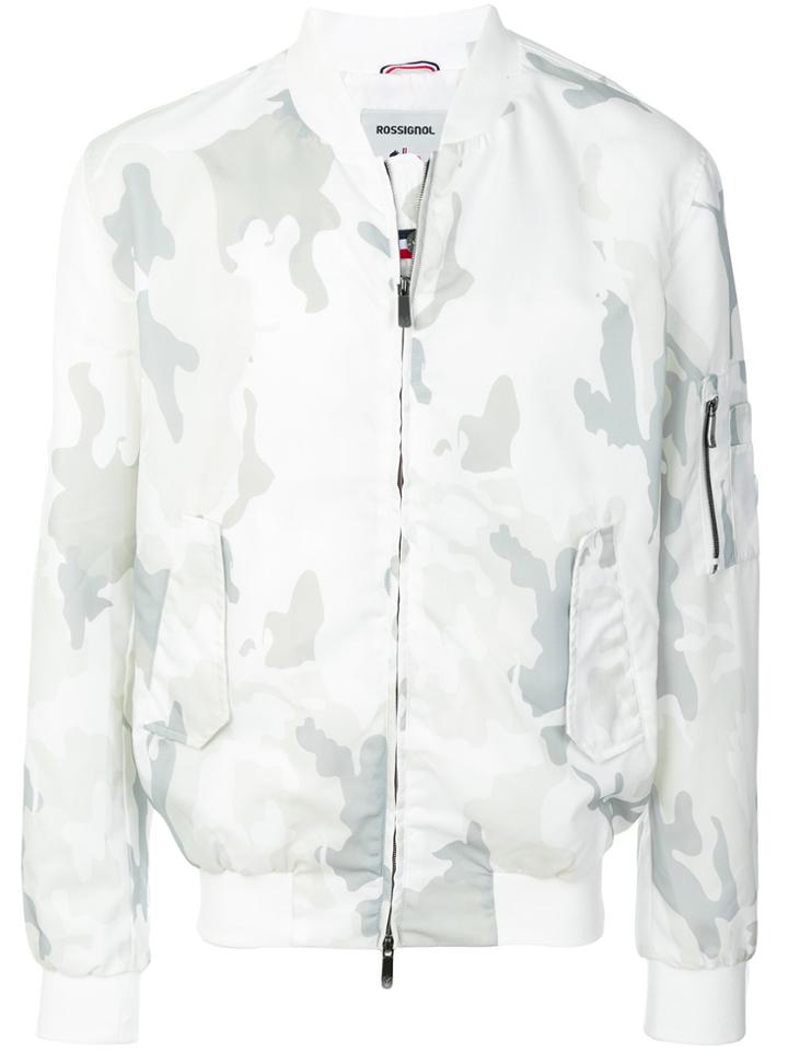Rossignol Camouflage Print Bomber Jacket - White