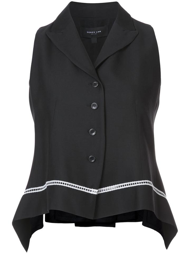 Derek Lam Sleeveless Cropped Vest - Black