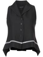 Derek Lam Sleeveless Cropped Vest - Black