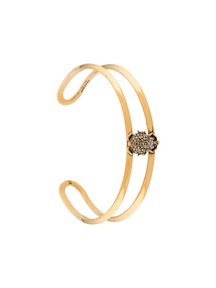 Alexander Mcqueen Beetle Motif Bracelet - Gold
