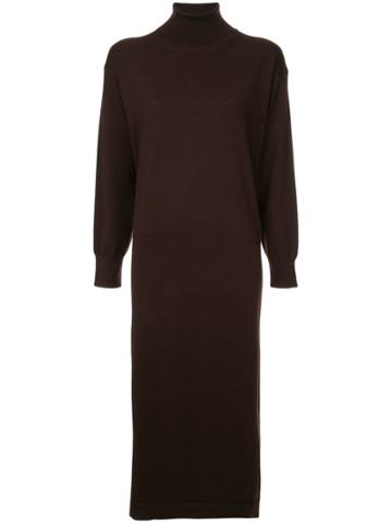 H Beauty & Youth Turtleneck Dress - Brown