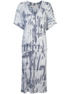 Raquel Allegra Tie Dye Print Dress - Grey