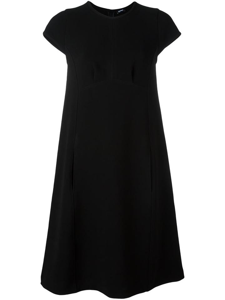 Jil Sander Navy Swing Dress, Women's, Size: 36, Black, Polyester/acetate/cupro