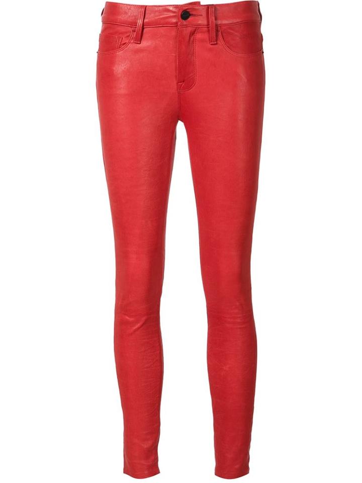 Frame Denim Skinny Leather Trousers