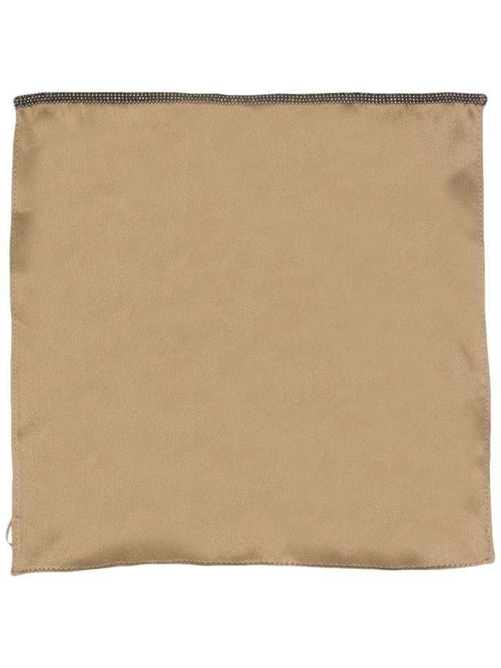 Brunello Cucinelli Bead Trim Handkerchief - Brown