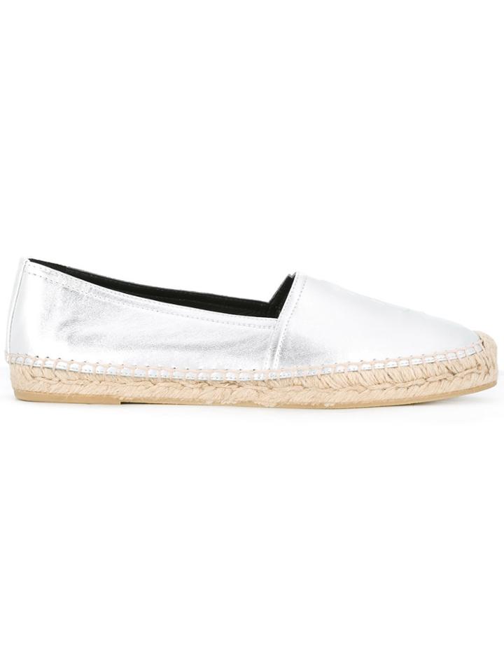 Saint Laurent Classic Monogram Espadrilles - Metallic