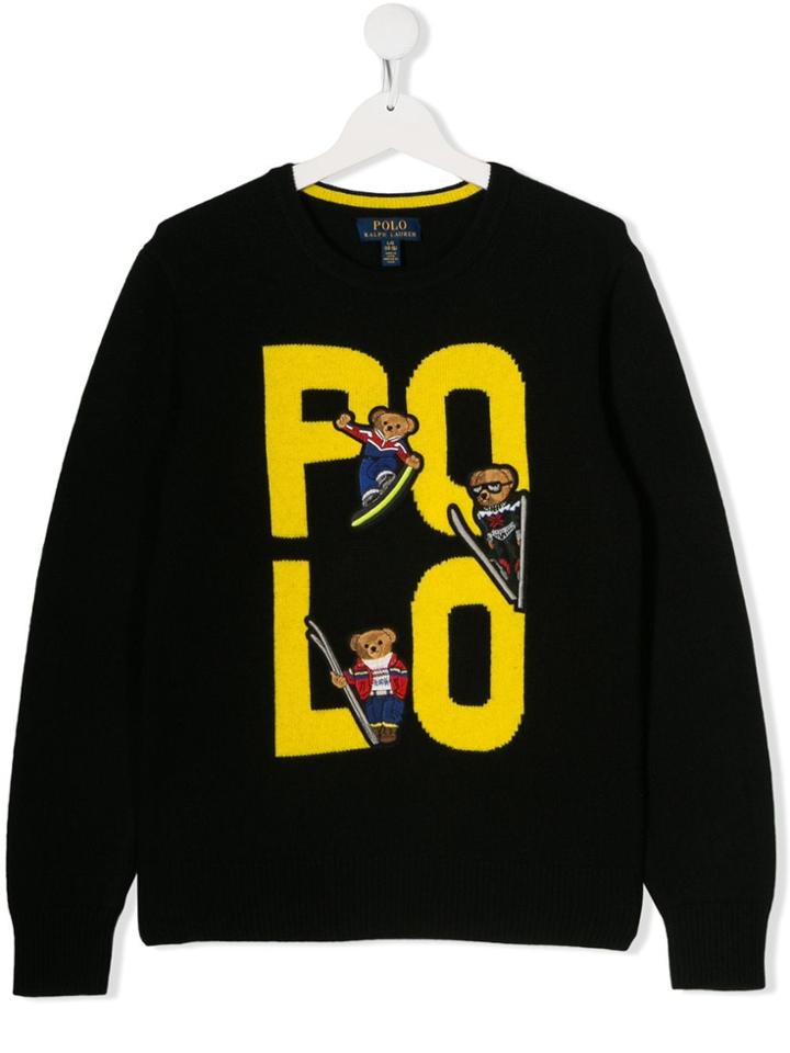 Ralph Lauren Kids Teen Polo Bear Jumper - Black