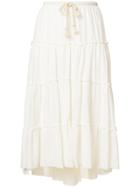 See By Chloé Flared Ruffled Skirt - White