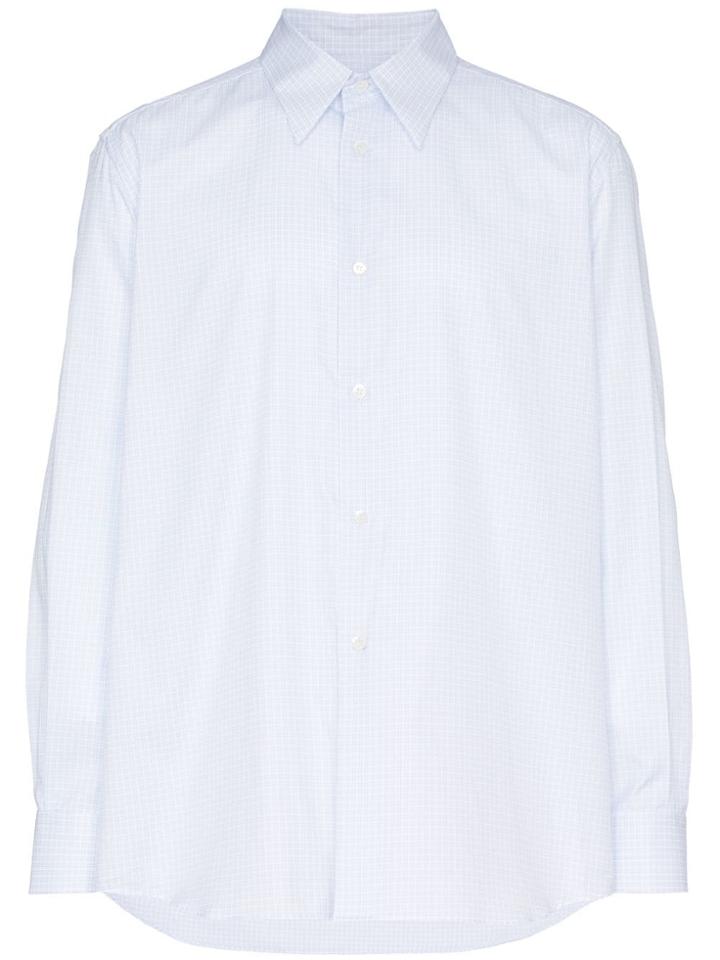 Raf Simons Raf Shrt Ls Wht Blu Plstc Pckt - White