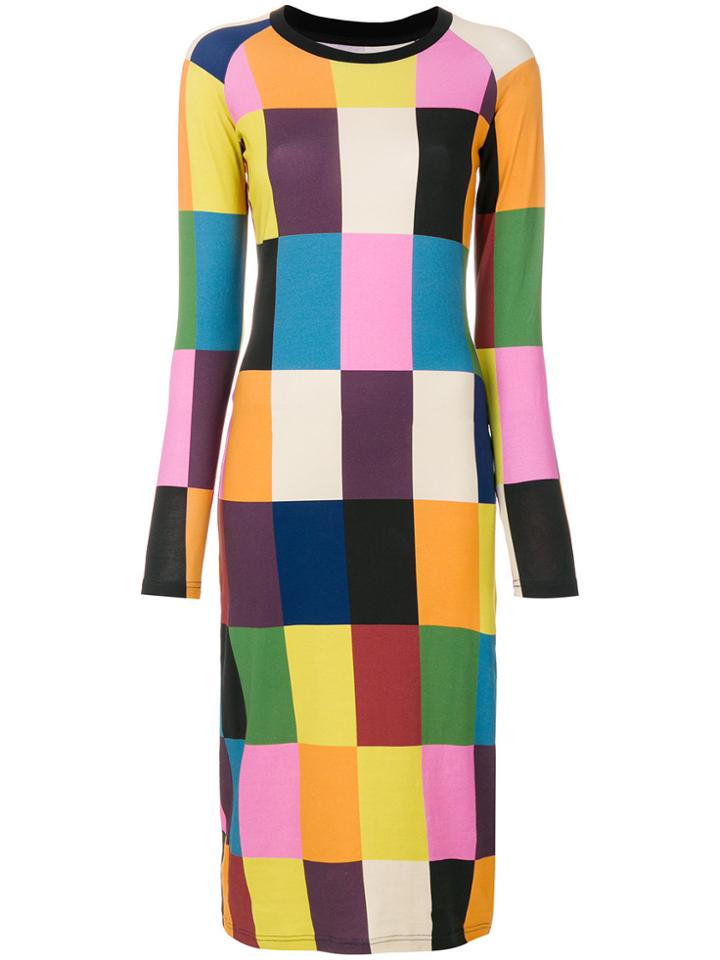 House Of Holland Grid Colour Block Dress - Multicolour