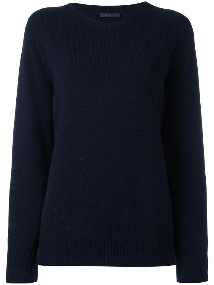 The Row Classic Long Sleeve Jumper, Women's, Size: Small, Blue, Cashmere/wool