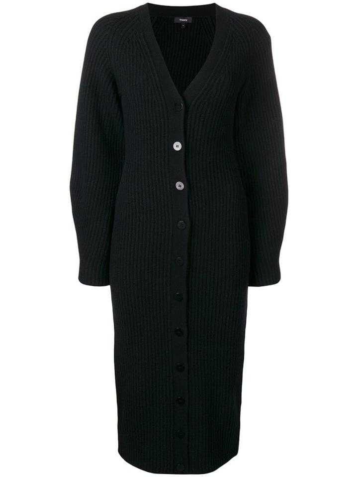 Theory Longline Cardigan - Black
