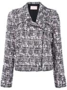 Giamba Tweed Biker Jacket, Women's, Size: 42, Pink/purple, Polyamide/acrylic/polyester/virgin Wool