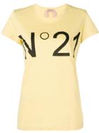 No21 Logo Print T-shirt - Yellow & Orange