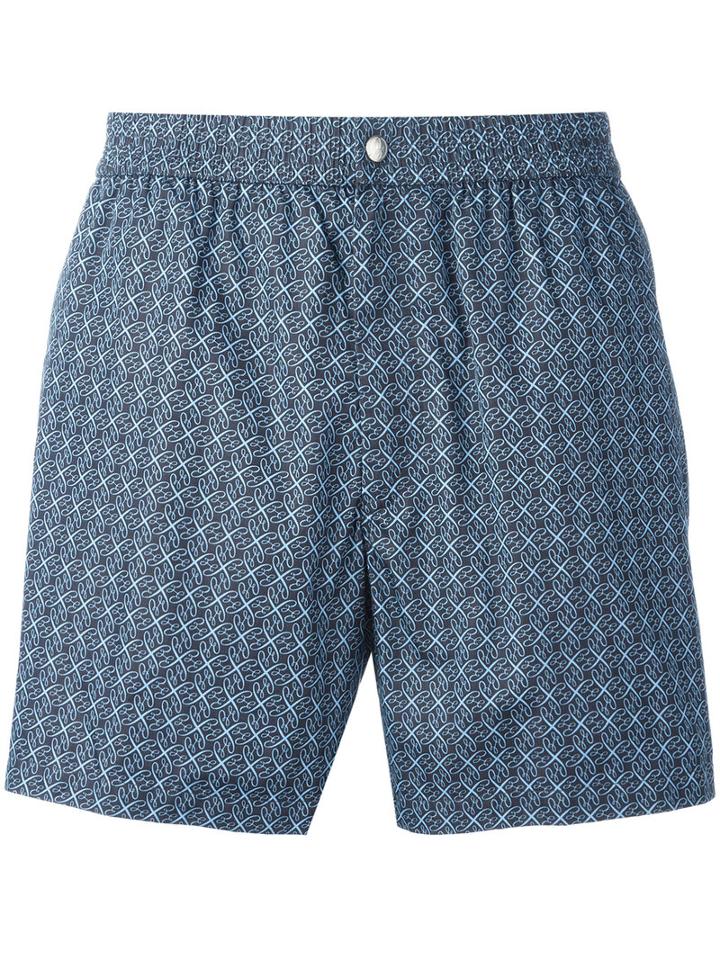 Brioni - Swimming Shorts - Men - Cotton/polyamide - Xl, Blue, Cotton/polyamide