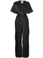 Roksanda - Wide Leg Jumpsuit - Women - Silk/polyester - 10, Women's, Pink/purple, Silk/polyester