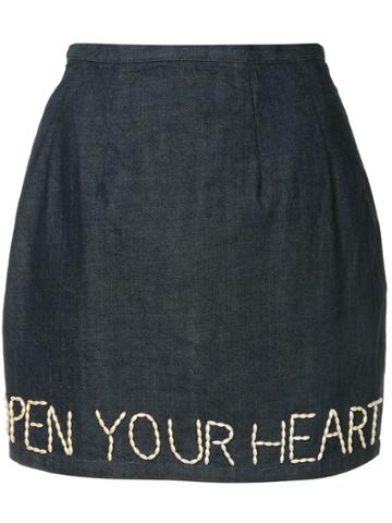 Tu Es Mon Trésor Open Your Heart Mini Skirt - Blue