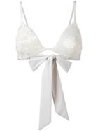 Carine Gilson Jacquard Flower Bikini Top - Grey