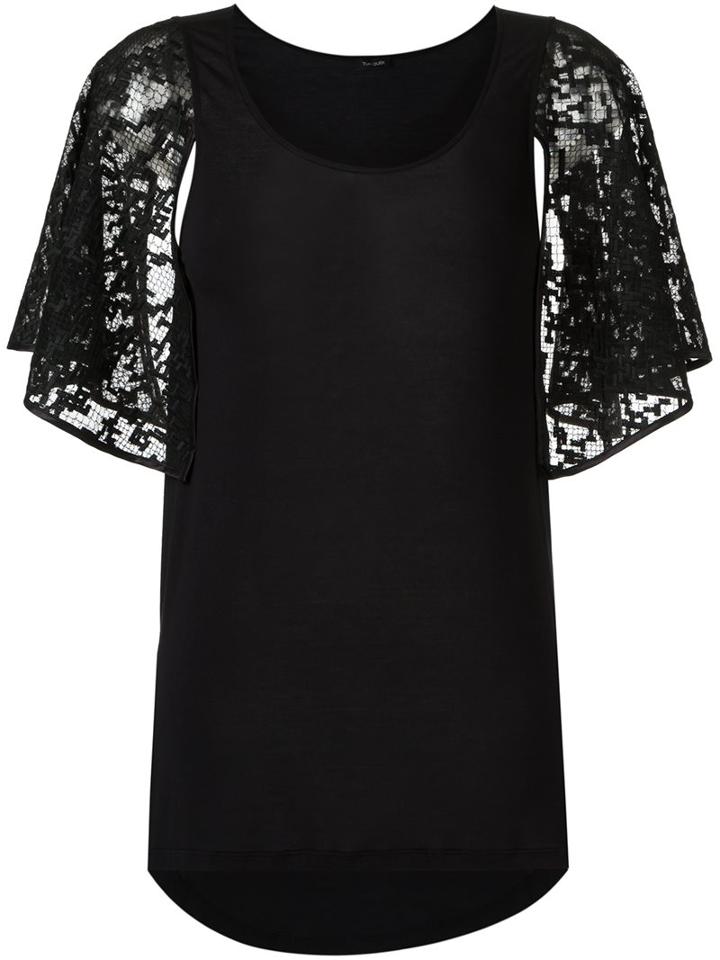 Tufi Duek Lace Blouse, Women's, Size: Gg, Black, Spandex/elastane/viscose