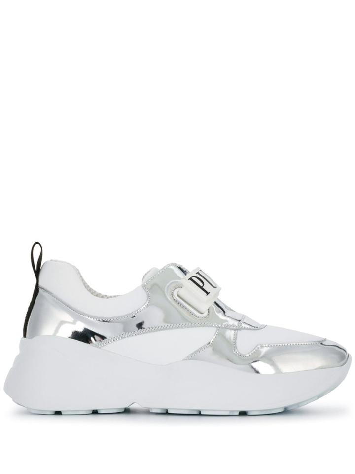 Emilio Pucci Touch Strap Logo Sneakers - White