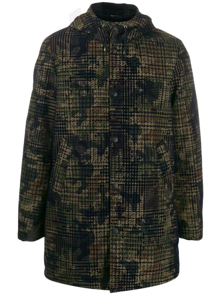 Daniele Alessandrini Camo Hooded Jacket - Green