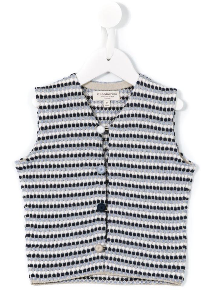 Cashmirino V-neck Gilet, Toddler Boy's, Size: 2 Yrs, Nude/neutrals