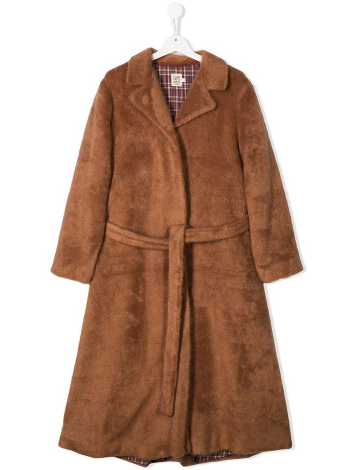 Caffe' D'orzo Teen Betti Faux-fur Coat - Brown