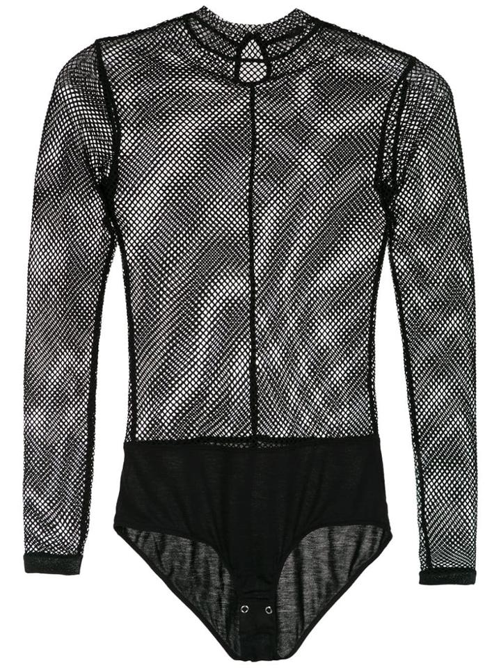 Tufi Duek Mesh Bodysuit - Black