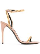 Tom Ford Open Toe Chain Sandals - Pink & Purple
