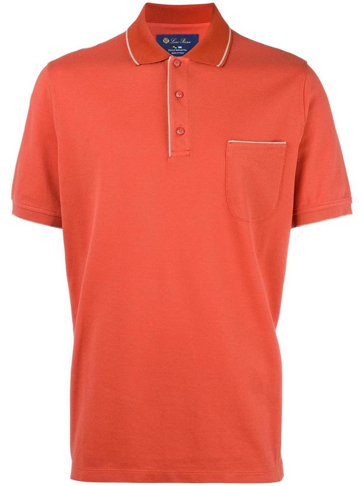 Loro Piana Classic Polo Shirt, Men's, Size: Medium, Yellow/orange, Cotton/spandex/elastane