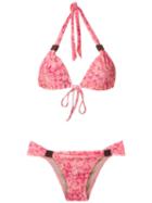 Adriana Degreas Printed Triangle Bikini Set - Pink