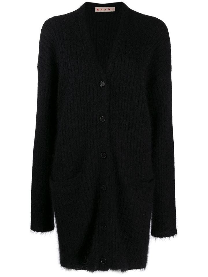 Marni Oversize V-neck Cardigan - Black