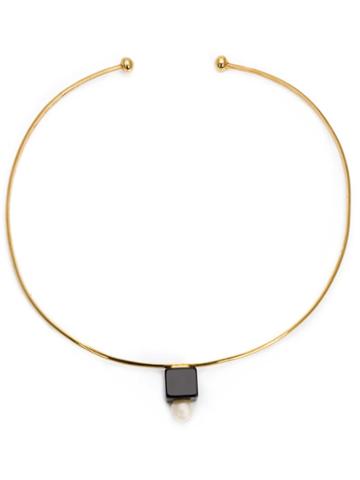 Nektar De Stagni Pearl And Onyx Cube Choker
