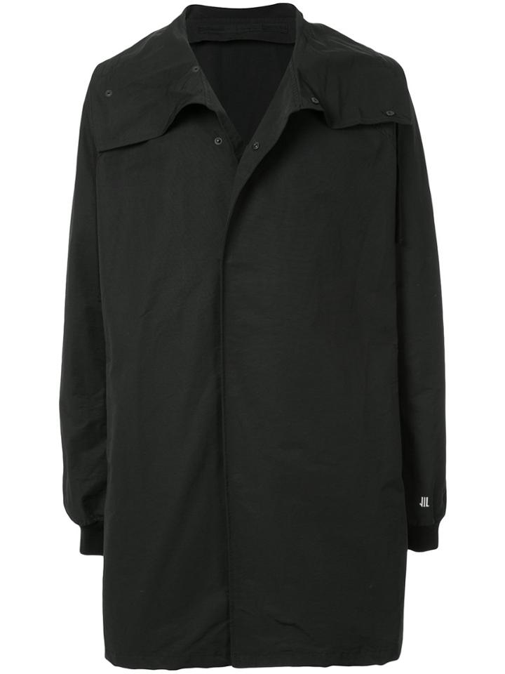Nil0s Long Sleeved Concealed Coat - Black