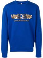 Moschino Leopard Logo Sweatshirt - Blue
