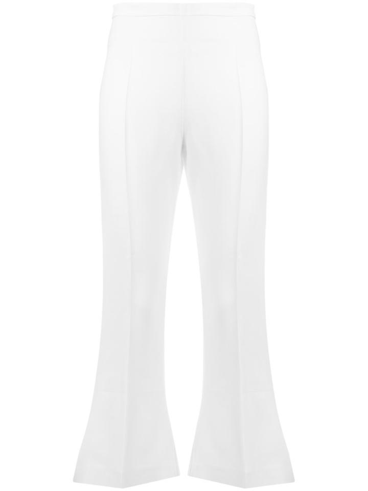 Antonio Berardi - Flared Cropped Trousers - Women - Spandex/elastane/rayon - 48, Women's, White, Spandex/elastane/rayon