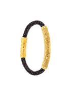 Nialaya Jewelry Lock Bracelet, Men's, Size: Medium, Black
