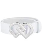 Dsquared2 Dd Buckle Belt, Women's, Size: 85, White, Leather