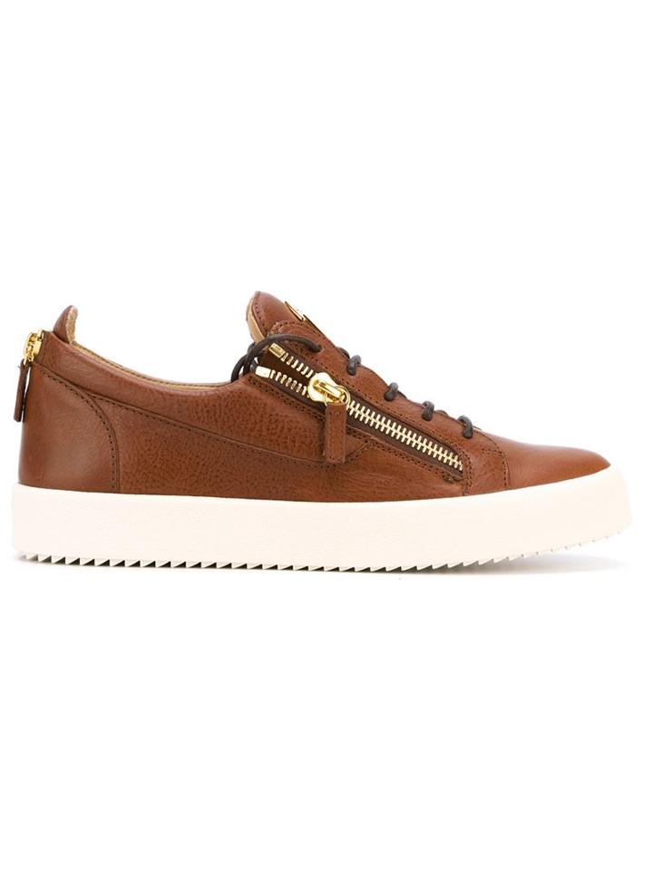 Giuseppe Zanotti Design Frankie Low-top Sneakers, Men's, Size: 41, Brown, Leather/rubber