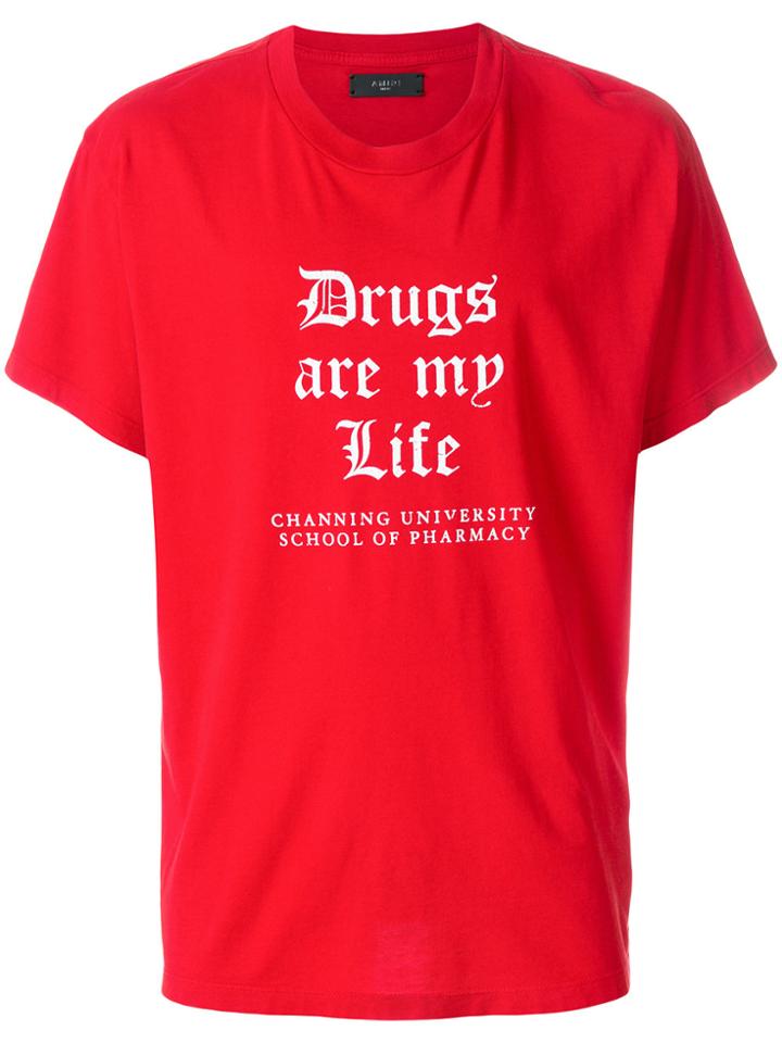 Amiri Drugs Are My Life T-shirt - Red