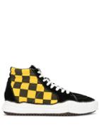 Maison Mihara Yasuhiro Check Print Hi-top Sneakers - Yellow