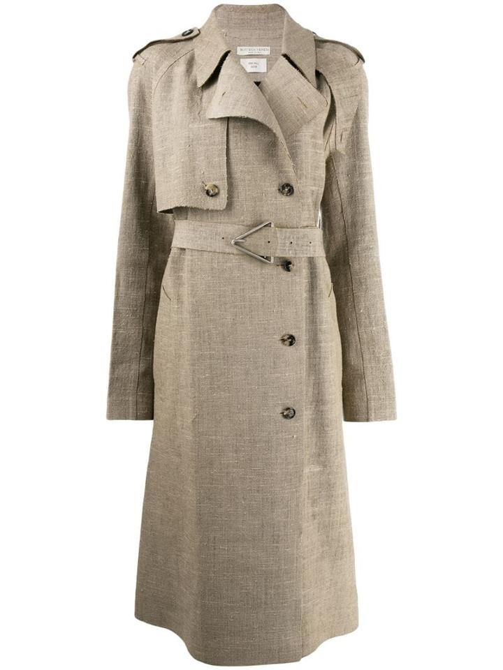 Bottega Veneta Textured Belted Coat - Neutrals