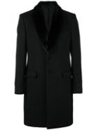 Fendi Mink Fur Lapel Coat, Men's, Size: 52, Black, Mink Fur/cupro/cashmere/virgin Wool