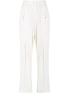 Isabel Marant High Waist Pleated Trousers - White
