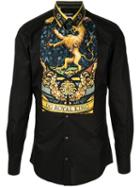 Dolce & Gabbana Printed Placket Shirt - Black