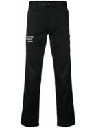 Upww Printed Straight Fit Trousers - Black