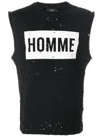 Not Guilty Homme Distressed Vest - Black